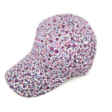 Imagem de Boné  De Sol Feminino Ajustável Floral RANAWELLA - ElaShopp