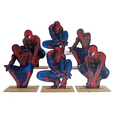 Imagem de Kit Display de Mesa 6 Peças Para Homem Aranha MDF - Juju Brasil