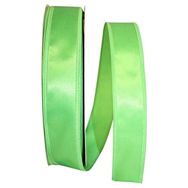 Imagem de Reliant Ribbon Fita de cetim Ez da Dyna com fio, 3,8 cm x 91 m, verde esmeralda