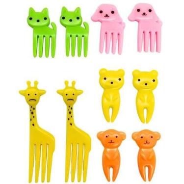 Imagem de Kit Infantil Mini Garfinhos Para Petiscos Frutas E Lancheira - Life To