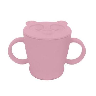 Imagem de Copo Infantil Mimo SN23152 Silicone Rosa com Alças - Mimo Style