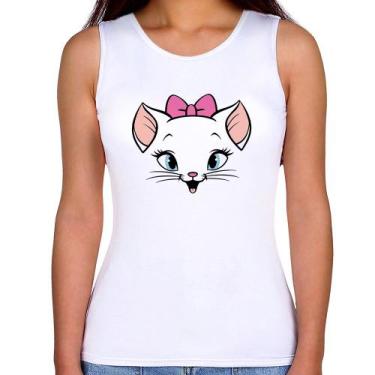 Imagem de Regata Feminina Gatinha - Foca na Moda, Branco, GGG