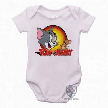 Imagem de  body nenê criança roupa bebê Tom & Jerry amarelo  - Empório Dutra, M 