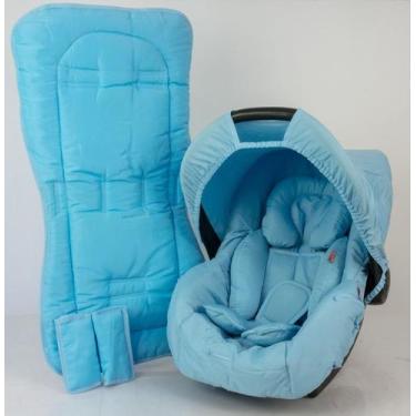 Imagem de Capa bebê conforto+carrinho+redutor - azul claro - ALAN PIERRE BABY