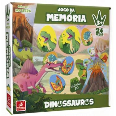 Imagem de Dominó dinossauros madeira - brincadeira de criança