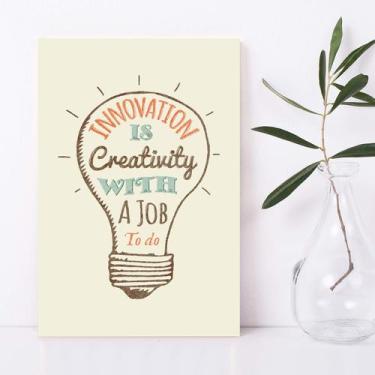 Imagem de Placa Decorativa MDF Frase Criatividade - Quartinhos