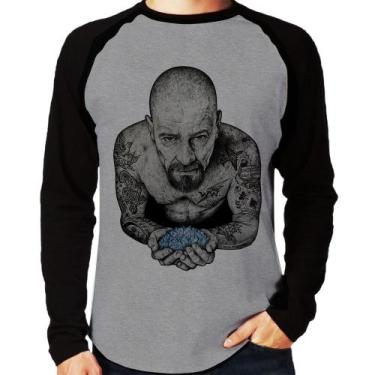 Imagem de Camiseta Raglan Walter White Tattoo Heisenberg Manga Longa - Foca na M