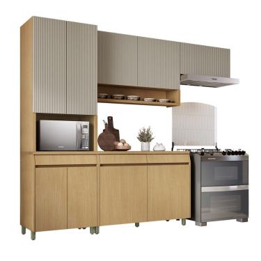 Imagem de Cozinha Simone Mendes 270Cm 4 Peças 9 Portas 3 Gavetas Nesher