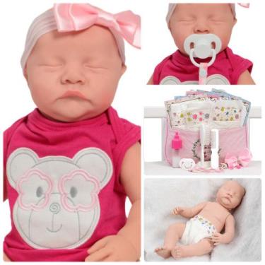 Imagem de Bebê Reborn Articulado Realista Com Enxoval Completo Fofinha - Cegonha