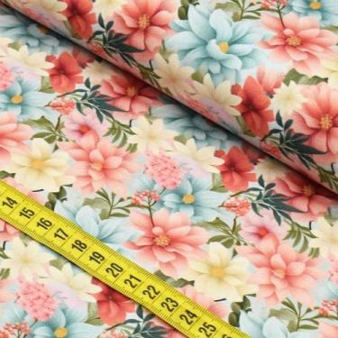 Imagem de Tecido Estampado Para Patchwork - Soft Daises 2 D550 (0,50x1,50) - Fab