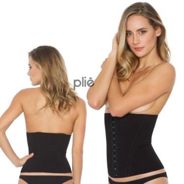 Imagem de Cinta Plié Feminina Modeladora E Redutora Com 8 Barbatanas De Alta Com