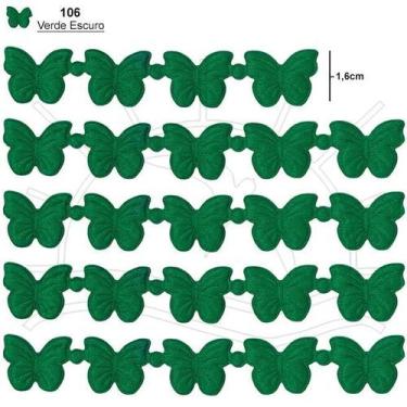 Imagem de Passamanaria Marilda Mod. 408 Borboleta 5 Metros, 106 - VERDE ESCURO