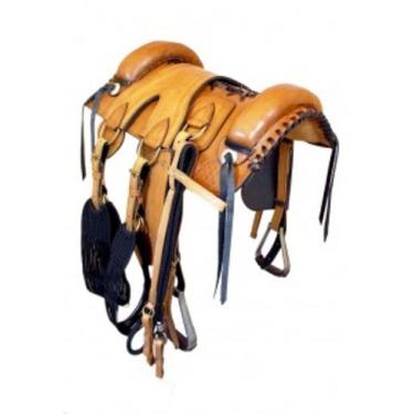 Imagem de Arreio Banana Couro, Aço Inox Completo Direto Da Fabrica - Arreios Mou