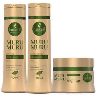 Imagem de Kit Haskell Murumuru Shampoo, Condicionador e Máscara 300g/ml Nutrição