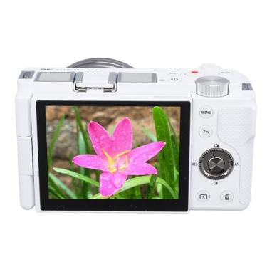 Imagem de Câmera Digital 5K, Câmera Sem Espelho 5K 64MP Com Tela Sensível Ao Toque Giratória de 3,2 Polegadas e 270 Graus, Câmera Digital de Apontar e Disparar Com Foco Inteligente para