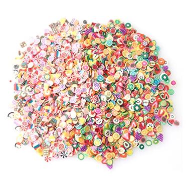 Imagem de Sowaka 2000 peças de polímero 3D fatias de polímero bolo de frutas coloridas kit de geleca de resina para arte suprimentos de unhas decoração de projetos de artesanato acessórios de celular DIY