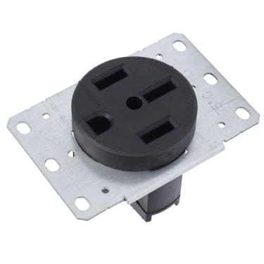 Imagem de Faixa de Energia Embutida 50A, Tomada de Montagem Embutida Aterrada de 4 Pinos, Aceita Fio 10/8/6/4 Awg, Tomada de Energia de Móveis de Carregamento Rápido de 3 Pólos e 4 Fios