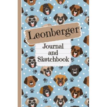 Imagem de Leonberger Journal and Sketchbook: Cute Leonberger Gifts for Leonberger Moms - Writing and Drawing Leonberger Notebook with Lined and Blank Pages, Perfect for Journal, Doodling, Sketching and Notes