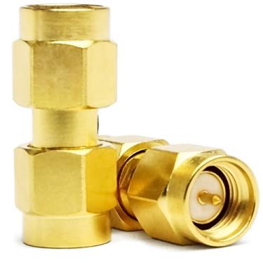 Imagem de TOJOIN Conector adaptador coaxial RF SMA macho para macho DC-12GHZ 50ohm, adaptador RF SMA para cabo RF, antena de acoplador, cabo de extensão, Wi-Fi, 2 peças