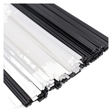 Imagem de Haste de soldagem preto/branco comprimento 25 cm hastes de soldagem de plástico ABS para ferramentas de reparo de pára-choques de carro soldador de ar quente metralhadora haste de soldagem a arco eletrodo (tamanho: ABS preto 10 peças)