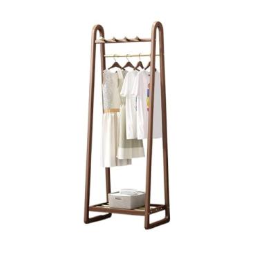 Imagem de LICONG-2019 Cabide de chão para cabide de chão para quarto simples de madeira maciça multifuncional cabide de roupas de casa de família cabide de roupas cabideiro, suporte de cabide de chão (nogueira,