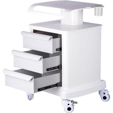 Imagem de Carrinho de armazenamento médico, carrinho de ultrassom para scanner de imagem de ultrassom hospital, carrinho de carrinho de beleza para armazenamento médico, carrinho de ferramentas de salão, com 4