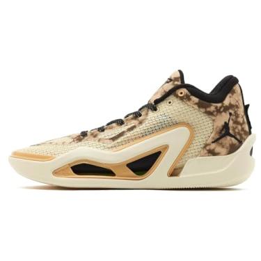 Imagem de Tênis masculino Jordan Tatum 1 (DZ3320-200, fossil/gergelim/verde elétrico/preto), Fóssil/gergelim/verde elétrico/preto, 42 BR
