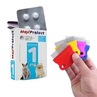 Imagem de Pente Para Pulgas em Cães com Comprimidos Anti Carrapatos e Pulgas par