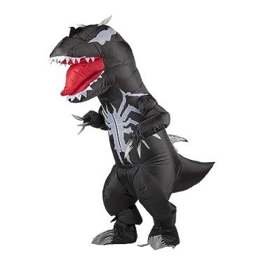 Imagem de Marvel Venomosaurus Inflatable Costume- Inflatable Adult Costume of Venom Symbiote as Dinosaur with Gloves