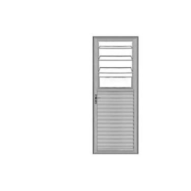 Imagem de Porta basculante direita 2,10 x 0,90 alumínio brilhante - Alfa Esquadr