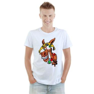 Imagem de Camiseta Jumento Louco Camisa Personalizada Blusa Adulto Algodão com P
