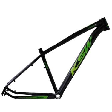 Imagem de Quadro de Bicicleta KSW XLT 100 e 200 em Aluminio 6061 Bicicleta Mountain Bike Aro 29 Cabos Internos (Preto/Verde, 15)
