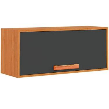 Imagem de Armário Aéreo Napoles Geladeira 1 Porta Itatiaia Cor Cinamomo Grafite 