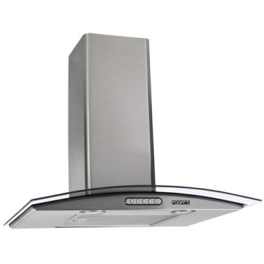 Imagem de Coifa de Parede Vidro Curvo Slim Inox 60cm Fogatti 4 e 5 Bocas, Prata,