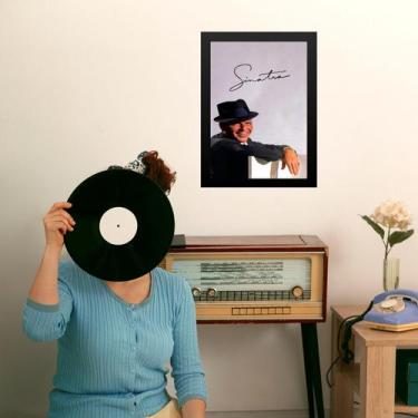 Imagem de Quadro Fotografia Frank Sinatra Com Assinatura 24x18cm - Quadros On-li