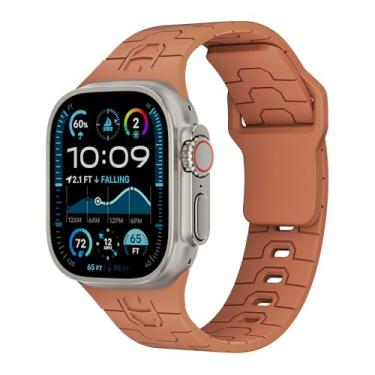 Imagem de Pulseira esportiva compatível com Apple Watch Ultra 2 de 49 mm, 46 mm, 45 mm, 44 mm, 42 mm, 41 mm, 40 mm, 38 mm, para homens e mulheres, pulseira de silicone para Apple Watch séries 10 9, 8, 7, 6, 5 4