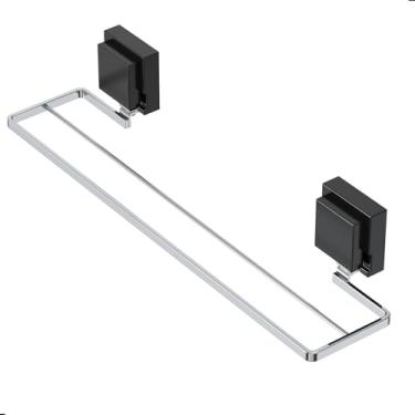 Imagem de Unidas Store, Porta Toalha Banho Com Ventosa Toalheiro Duplo Cromado U.RBT