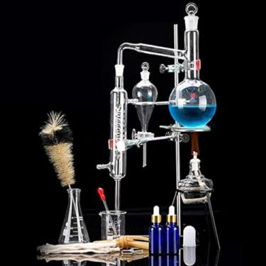 Imagem de Cherish XT Destilador Doméstico Destilando para Fazer Seu Próprio Óleo Essencial, Moonshine, 3.3 Boro Alcohol Distiller Chemistry Lab Glassware Kit, Destilação de Vidro, Aparelho de Destilação Conjunt