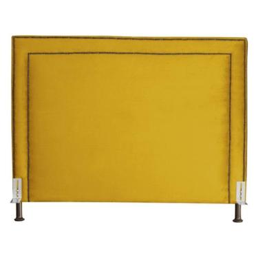 Imagem de Cabeceira de Cama Box Estofada 140 cm Casal Viviane Veludo - Fina Mobí