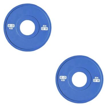 Imagem de oshhni Placas de mudança se encaixa em barragem de 2 polegadas 2pcs Grooved Interior Acessório lateral Codificado de cores portátil para exercícios, 2.0 Kg Azul