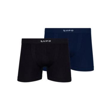 Imagem de Kit com 2 Cuecas Boxer Lupo 661-001 Colorido, Preto, XG