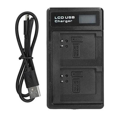 Imagem de Carregador de bateria para câmera portátil com display LCD para carregador duplo de câmera USB NB 13L