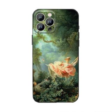 Imagem de Artizgcase Capa para celular compatível com iPhone 16 Pro, The Swing by Jean Honora Fragonard para mulheres e homens, capa protetora de paisagem vintage