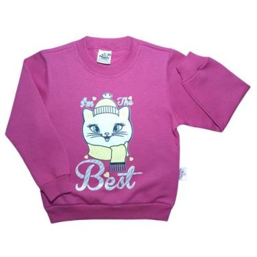 Imagem de Linda Blusa De Frio Moletom Flanelado Infantil Menina Kids - Paraíso d