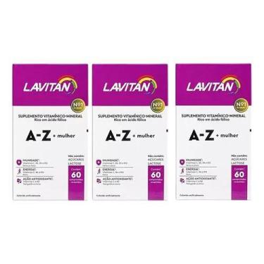 Imagem de Kit 3 Suplemento Lavitan A-Z Mulher Com 60 Cp - Cimed