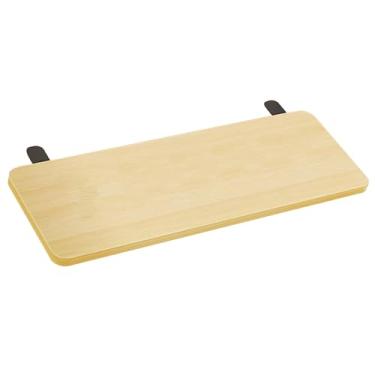 Imagem de Ioensy Bandeja de teclado de placa de prateleira de prateleira de mesa de mesa multifuncional para a mesa de expansão do braço de braço de mesa de computador, Cor de Madeira