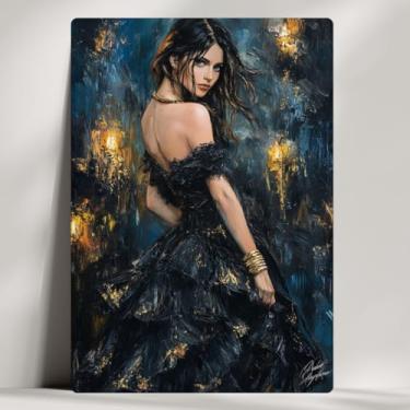 Imagem de Pomba Gira - Quadro Decorativo - As Mais Cultuadas, Arte Expressionista Umbanda/Candomblé - 28x20cm (Pomba Gira do Cabaré)