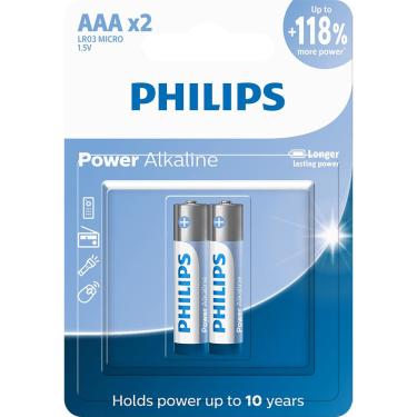 Imagem de Pilha Philips alcalina aaa 1.5V com 2 unidades LR03P2B/59