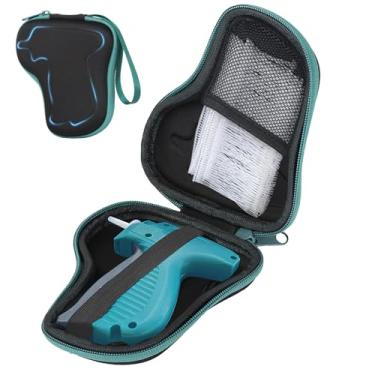 Imagem de Kit de arma de etiqueta de roupas com micro costura de arma, 10 peças de 5 cm branco micro fixadores mini pistola de etiqueta, 1 estojo de viagem acessório para armazém de lojas domésticas