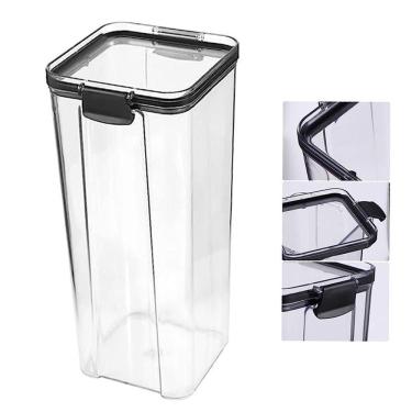 Imagem de Pote Hermetico 1300ml Tampa Trava Veda Conserva Alimento Mantimento Tempero Transparente